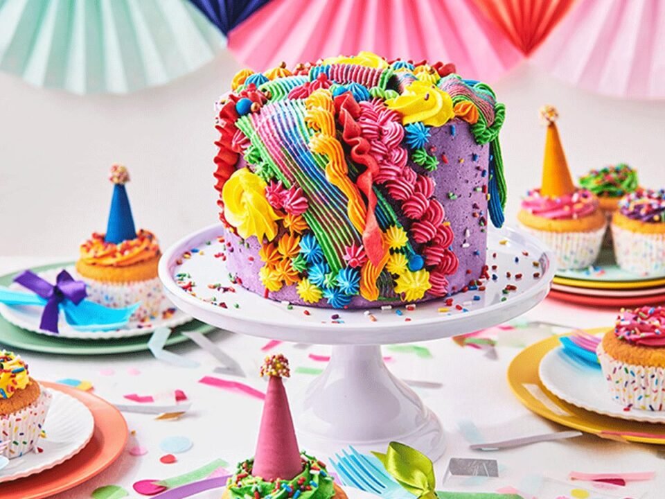 Rainbow Carnival Party Cake